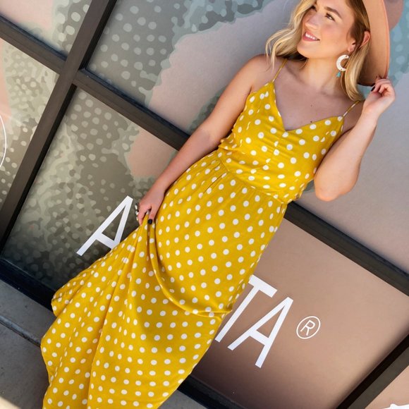 'The Presley' Polka Dot Maxi Dress - Picture 1 of 3